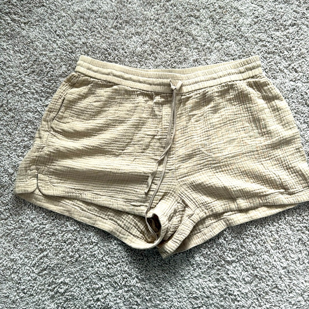 Tweed Shorts Tan